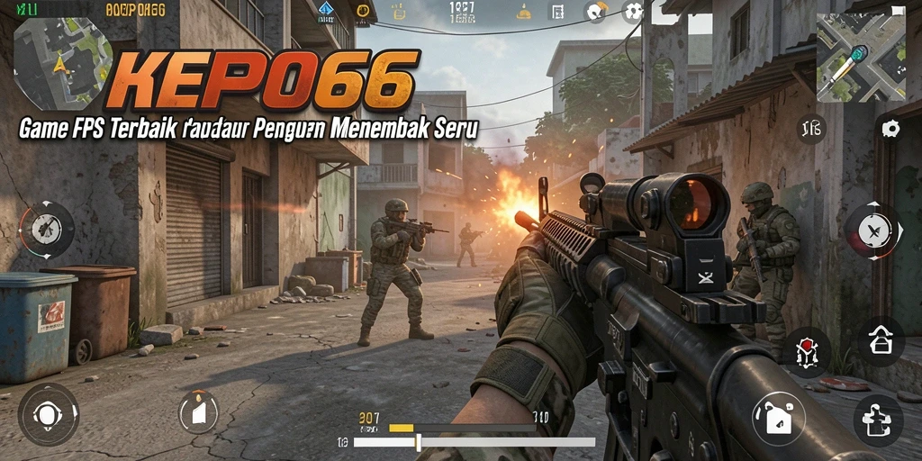 Tangkapan layar gameplay menampilkan aksi menembak yang seru dalam KEPO66.