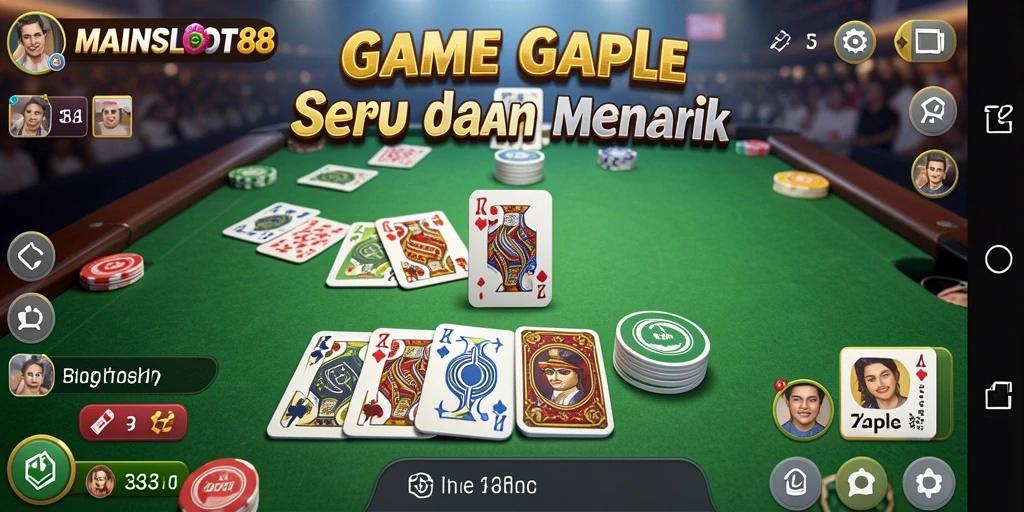 Tampilan seru dari gameplay Gaple di MAINSLOT88.