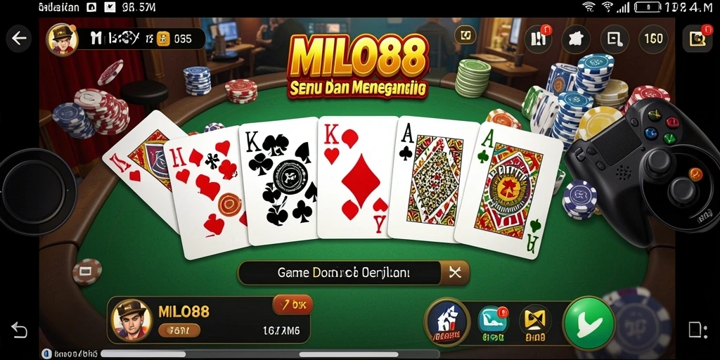 Tampilan gameplay seru dalam MILO88 game Domino.
