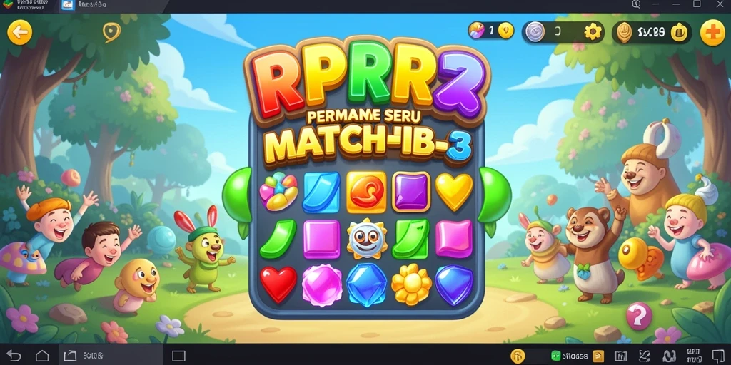 Tampilan gameplay RPRR yang menawan dalam genre Match-3.