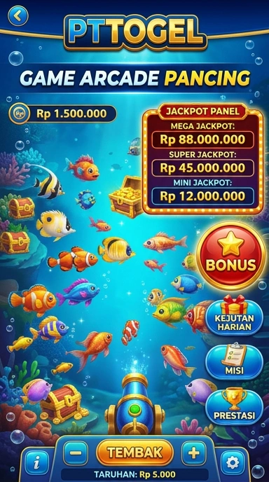 Tampilan antarmuka utama pttogel yang intuitif.